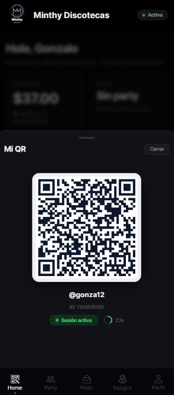 QR móvil de Minthy Discotecas
