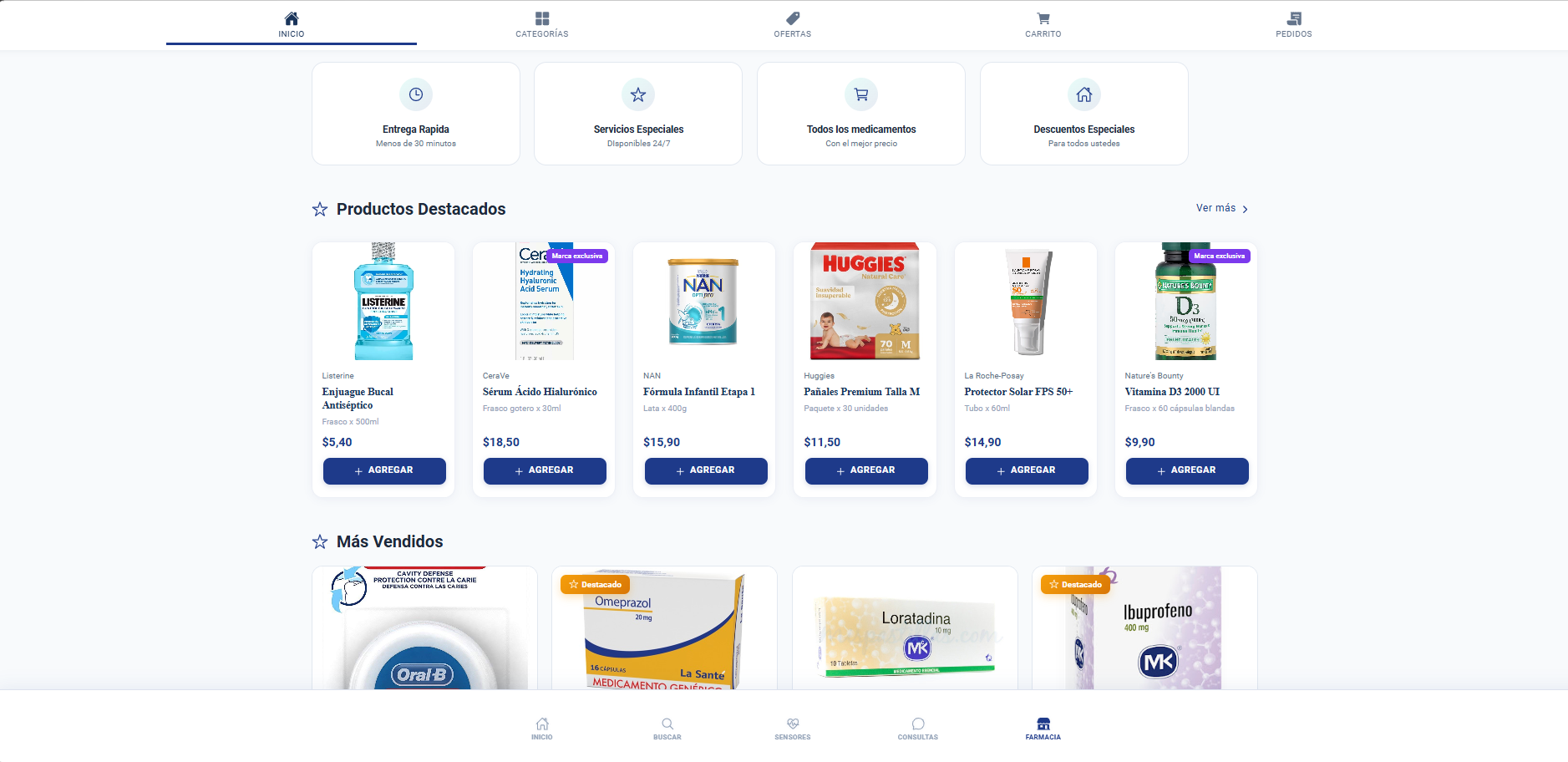 Ecommerce Farmacia Web con catálogo, pedidos e inventario